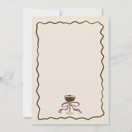 ラブイズブルーイングエスプレッソマルティーニブライダルシャワー 招待状 (裏面)