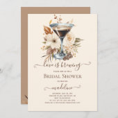 ラブイズブルーイングエスプレッソマルティーニブライダルシャワー 招待状 (正面/裏面)