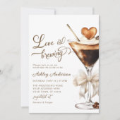 ラブイズブルーイングエスプレッソマルティーニブライダルシャワー 招待状 (正面)