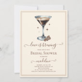 ラブイズブルーイングエスプレッソマルティーニブライダルシャワー 招待状 (正面)