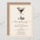 ラブイズブルーイングエスプレッソマルティーニブライダルシャワー 招待状 (正面/裏面)