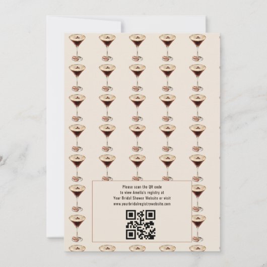 ラブイズブルーイングエスプレッソマルティーニブライダルシャワー 招待状 (裏面)