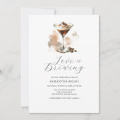 ラブイズブルーイングエスプレッソマルティーニブライダルシャワー 招待状 (正面)