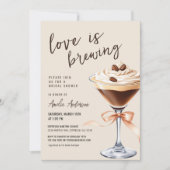 ラブイズブルーイングエスプレッソマルティーニブライダルシャワー 招待状 (正面)