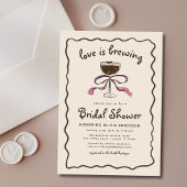 ラブイズブルーイングエスプレッソマルティーニブライダルシャワー 招待状