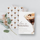 ラブイズブルーイングエスプレッソマルティーニブライダルシャワー 招待状