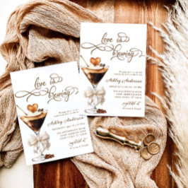 ラブイズブルーイングエスプレッソマルティーニブライダルシャワー 招待状