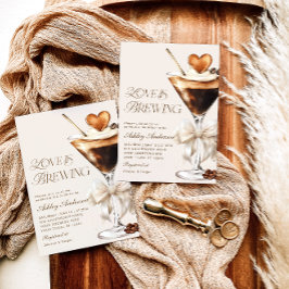 ラブイズブルーイングエスプレッソマルティーニブライダルシャワー 招待状