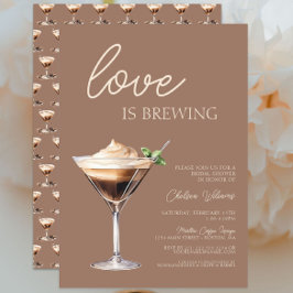 ラブイズブルーイングエスプレッソマルティーニブライダルシャワー 招待状