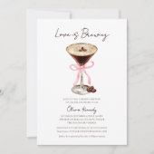 ラブイズブルーイングエスプレッソマルティーニブライダルシャワー 招待状 (正面)