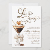 ラブイズブルーイングエスプレッソマルティーニブライダルシャワー 招待状 (正面)