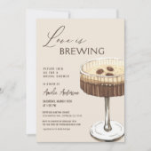 ラブイズブルーイングエスプレッソマルティーニブライダルシャワー 招待状 (正面)