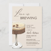 ラブイズブルーイングエスプレッソマルティーニブライダルシャワー 招待状 (正面)