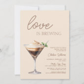 ラブイズブルーイングエスプレッソマルティーニブライダルシャワー 招待状 (正面)