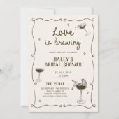 ラブイズブルーイングエスプレッソマルティーニブライダルシャワー 招待状 (正面)
