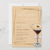 ラブイズブルーイングエスプレッソマルティーニブライダルシャワー 招待状 (正面)