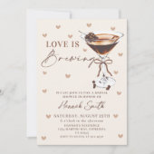 ラブイズブルーイングエスプレッソマルティーニブライダルシャワー 招待状 (正面)