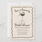 ラブイズブルーイングエスプレッソマルティーニブライダルシャワー 招待状 (正面)