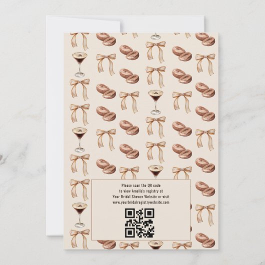 ラブイズブルーイングエスプレッソマルティーニブライダルシャワー 招待状 (裏面)