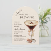 ラブイズブルーイングエスプレッソマルティーニブライダルシャワー 招待状 (スタンド正面)