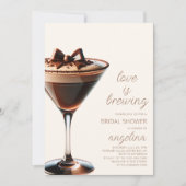 ラブイズブルーイングエスプレッソマルティーニブライダルシャワー 招待状 (正面)