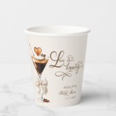 ラブイズブルーイングエスプレッソマルティーニブライダルシャワー 紙コップ (正面)