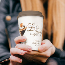 ラブイズブルーイングエスプレッソマルティーニブライダルシャワー 紙コップ