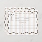 ラブイズブルーイングエスプレッソマルティーニレシピカード 招待状 (正面/裏面)