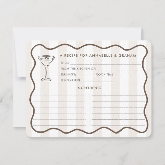 ラブイズブルーイングエスプレッソマルティーニレシピカード 招待状 (正面)