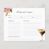 ラブイズブルーイングエレガントブライダルシャワーレシピカード (正面)