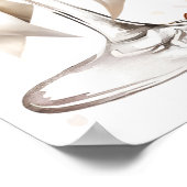 ラブイズブルーイングエレガントモダンブライダルシャワー ポスター (角)