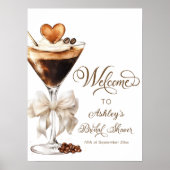 ラブイズブルーイングエレガントモダンブライダルシャワー ポスター (正面)