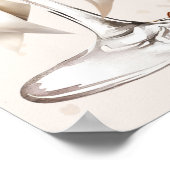 ラブイズブルーイングエレガントモダンブライダルシャワー ポスター (角)