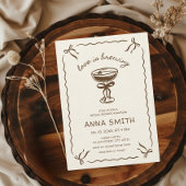 ラブイズブルーイングコーヒーエスプレッソブライダルシャワー 招待状