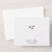 ラブイズブルーイングコーヒーテーマブライダルシャワー オールインワン招待状 (裏面)