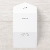 ラブイズブルーイングコーヒーテーマブライダルシャワー オールインワン招待状 (外側)