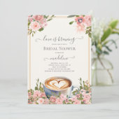 ラブイズブルーイングコーヒーバラブライダルシャワー 招待状 (スタンド正面)