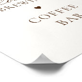 ラブイズブルーイングコーヒーバーブライダルシャワー看板 ポスター (角)