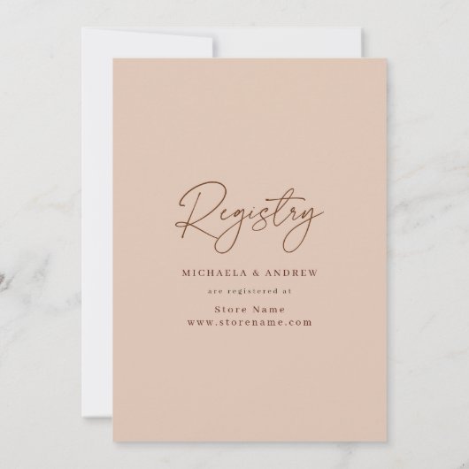 ラブイズブルーイングコーヒーパンパスブライダルシャワー 招待状 (裏面)