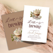 ラブイズブルーイングコーヒーフローラブライダルシャワーブランチ 招待状