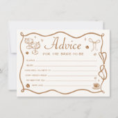 ラブイズブルーイングコーヒーブライダルシャワーアドバイスカード 招待状 (正面)