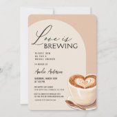 ラブイズブルーイングコーヒーブライダルシャワーカフェ 招待状 (正面)