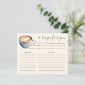 ラブイズブルーイングコーヒーブライダルシャワーレシピカード (スタンド正面)