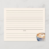 ラブイズブルーイングコーヒーブライダルシャワーレシピカード (裏面)