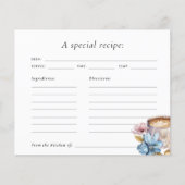 ラブイズブルーイングコーヒーブライダルシャワーレシピカード (正面)