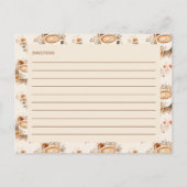 ラブイズブルーイングコーヒーブライダルシャワーレシピカード ポストカード (裏面)