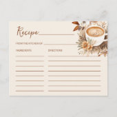 ラブイズブルーイングコーヒーブライダルシャワーレシピカード ポストカード (正面)