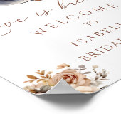 ラブイズブルーイングコーヒーブライダルシャワー歓迎 ポスター (角)