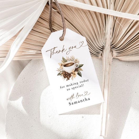 ラブイズブルーイングコーヒーブライダルシャワー ギフトタグ