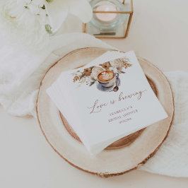 ラブイズブルーイングコーヒーブライダルシャワー スタンダードカクテルナプキン